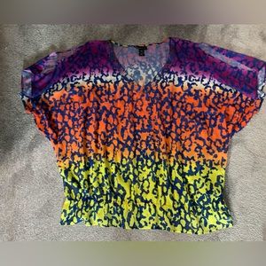 Lane Bryant sheer holiday blouse size 26/28